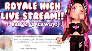 ROYALE HIGH LIVE STREAM  MEET amp GREET [upl. by Yacov]