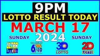 9pm Lotto Result Today March 17 2024 Sunday [upl. by Drarej781]