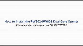 TOPENS PW502PW802 Gate Opener Installation Video [upl. by Ahsemaj620]