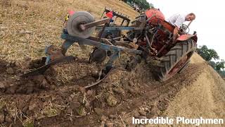 1965 Nuffield 1060 38 Litre 4Cyl Diesel Tractor 61 HP with Ransomes Plough [upl. by Castorina337]