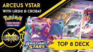 Top 8 Arceus VSTAR Deck With Crobat VMAX And RS Urshifu VMAX Pokemon TCG [upl. by Bickart]