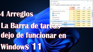 4 Arreglos La Barra de tareas dejo de funcionar en Windows 1110 [upl. by Kati]