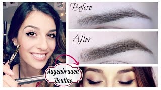 Augenbrauen Routine 💁 Eyebrow Tutorial 👌 ZupfenFormenAusfüllen HD⎜Marianna [upl. by Eiroc]