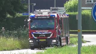 Brandweer Kesteren TS 088231 Prio 1 N J van Riemsdijkstraat Kesteren BR woning [upl. by Minnnie]