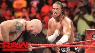 Big Cass silences Enzo Amore and Big Show Raw July 17 2017 [upl. by Lledniw]