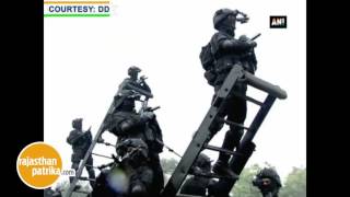 NSG Commandos march in full armed gear at 68th Republic Day parade [upl. by Witkin]