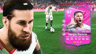 97 FUTTIES ULTIMATE DEFENSE SERGIO RAMOS EVOLUTION PLAYER REVIEW  EA FC 24 ULTIMATE TEAM [upl. by Citron38]