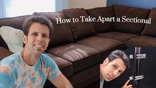 How to Take Apart a Sectional Sofa  Couch [upl. by Irrol]