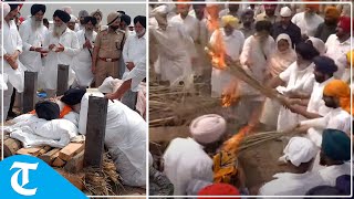 Parkash Singh Badal cremated with full state honour at ancestral village in Punjab [upl. by Earlene]