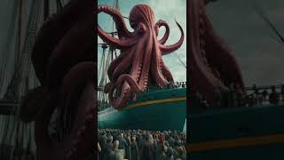 Giant Octopus Attacks Fishermen In The Ship 🐙🎣GiantSeaCreatures FishingDiscoveries OceanMysterie [upl. by Etta]