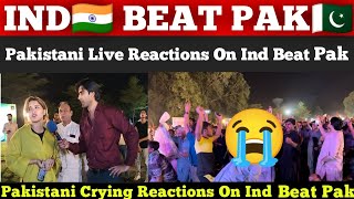 Pakistani Live Reaction😭 on Last 2 Overs When Ind Beat Pak  Pakistani Reactions [upl. by Leirua303]