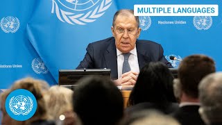 Ukraine amp other topics  Russian Foreign Minister Press Conference  United Nations [upl. by Ocire]