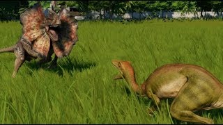 Troodon vs Velociraptor Deinonychus amp Dilophosaurus  Jurassic World Evolution 1080p 60FPS [upl. by Lynnworth]