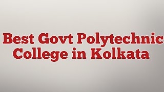 Best Govt Polytechnic College in Kolkata  Jexpo amp Voclet Aspirants 💯  Polytechnic College in WB [upl. by Nwahsirhc]