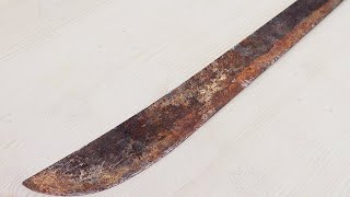 Old Machete Restoration  DIY With No Power Tools [upl. by Sophia]