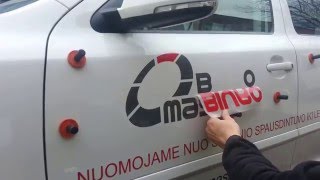 Automobilio apklijavimas reklama Kaip priklijuoti lipduką prie savo automobilio [upl. by Yelrahs93]