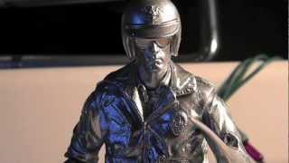 NECA Terminator 2 T1000 Helicopter Breach Custom Figure Repaint Motorcycle CopLiquid metal [upl. by Campos]