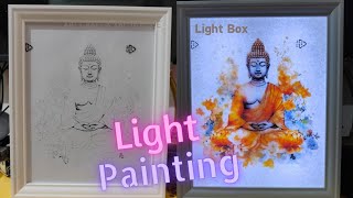 DIY Light Painting  LED Photo Frame  DIY photo frame  DIY LED light Box Frame for home decor [upl. by Inah370]