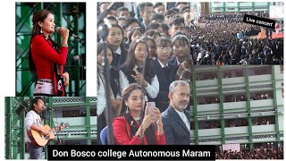 Actress soma laishram and kL pamei live concert at Don Bosco college Autonomous Maram2022 [upl. by Eelessej]