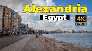 Alexandria  Egypt  Walking tour 4K [upl. by Rupert]