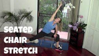 10Minute Seated Chair Stretch Routine quick stretch seated exercise [upl. by Gilbertine580]