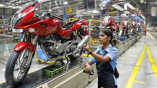 Bajaj Motorcycles Factory 2024 Manufacturing Indian Bike BAJAJ – Production amp Assembly line [upl. by Nivrehs883]