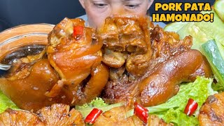 Hamonadong Pork Pata Mukbang Asmr  Filipino Food Mukbang Philippines [upl. by Champagne]