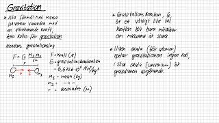 Fy1  Krafter 7  Gravitationslagen [upl. by Methuselah222]