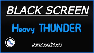 Heavy THUNDER and RAIN for Sleep Faster Black Screen [upl. by Anelegna]