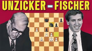 Bobby Fischer vs Wolfgang Unzicker 1959  Amazing Endgame [upl. by Aissatsana]