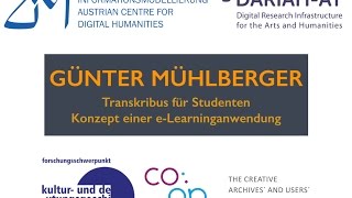 Gunter Mühlberger Transkribus fur Studenten [upl. by Ynwat]