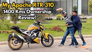 TVS Apache RTR 310 1500 KMs Unbiased Ownership Review  All Pros And Cons Of RTR 310 [upl. by Etteiram]