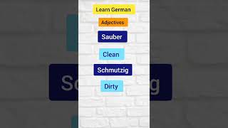 German adjectives german adjectives ytshorts germanlearnlanguage [upl. by Nylra650]