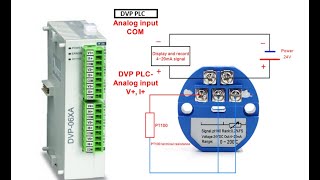 How to Read 420mA from PT100 Sensor to Current Converter with a DVP PLC on ISPSoft DOPSoft4 [upl. by Garris]