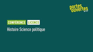 Licence Histoire Science politique [upl. by Archambault460]