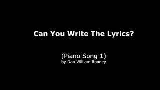 Songwriters Backing Track Piano Song 1 [upl. by Marius]