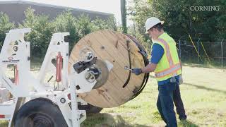 Pulling Installation of Fiber Optic Cable [upl. by Safko271]