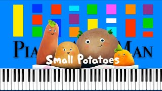 CBeebies  Small Potatoes Theme Song Slow Easy Medium Piano Tutorial 4K [upl. by Maddi]