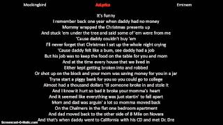 Eminem Mockingbird Lyrics [upl. by Diad118]