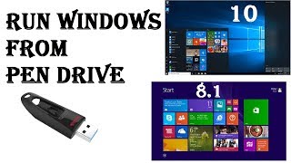 Install and Run Windows 7810 Off a Live USB Flash Drive UPDATED 2019 Portable Windows 10 [upl. by Rifkin]