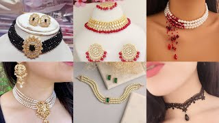 Latest choker necklace set design 2024 pearl chokar set [upl. by Kameko]