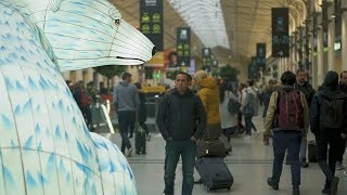 Un ours illuminé en Gare Saint Lazare [upl. by Tristam]