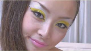 Makeup yellow eyeshadow with clear crystal [upl. by Elleron]