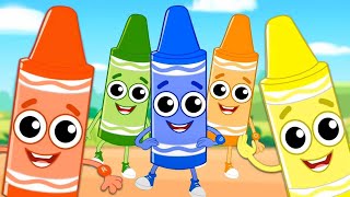 Five Little Crayons Colors Song and Educational Videos for Kids [upl. by Chelsea]