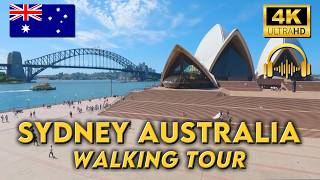 WALKING AROUND SYDNEY AUSTRALIA  Central Station  Opera House  4K UHD Video Walk  Binaural Audio [upl. by Socher]