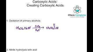 Carboxylic Acids  Creating Carboxylic Acids [upl. by Sharia]