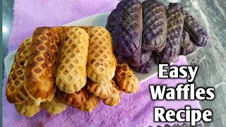 Easy recipe how to make Waffles by mhelchoice Madiskarteng Nanay [upl. by Taft]