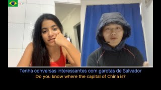 Conversa interessante entre um chinês e uma garota de Salvador ometv portuguese omegle [upl. by Etnomal]