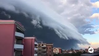 Shelf cloud over Pescara Italy [upl. by Glad717]