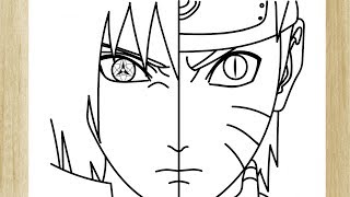 COMO DIBUJAR A SASUKENARUTO FÁCIL [upl. by Lalaj]